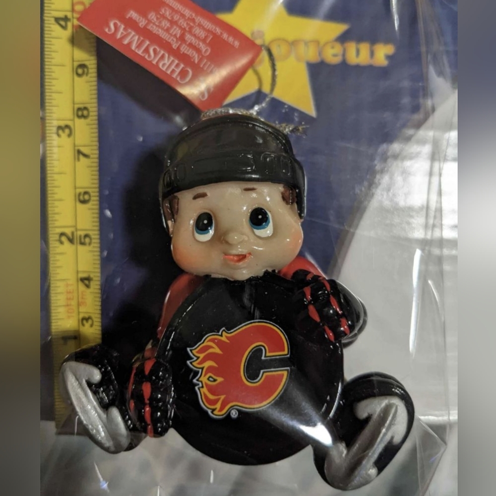 4 Lil Players Calgary Flames Christmas Tree Ornament